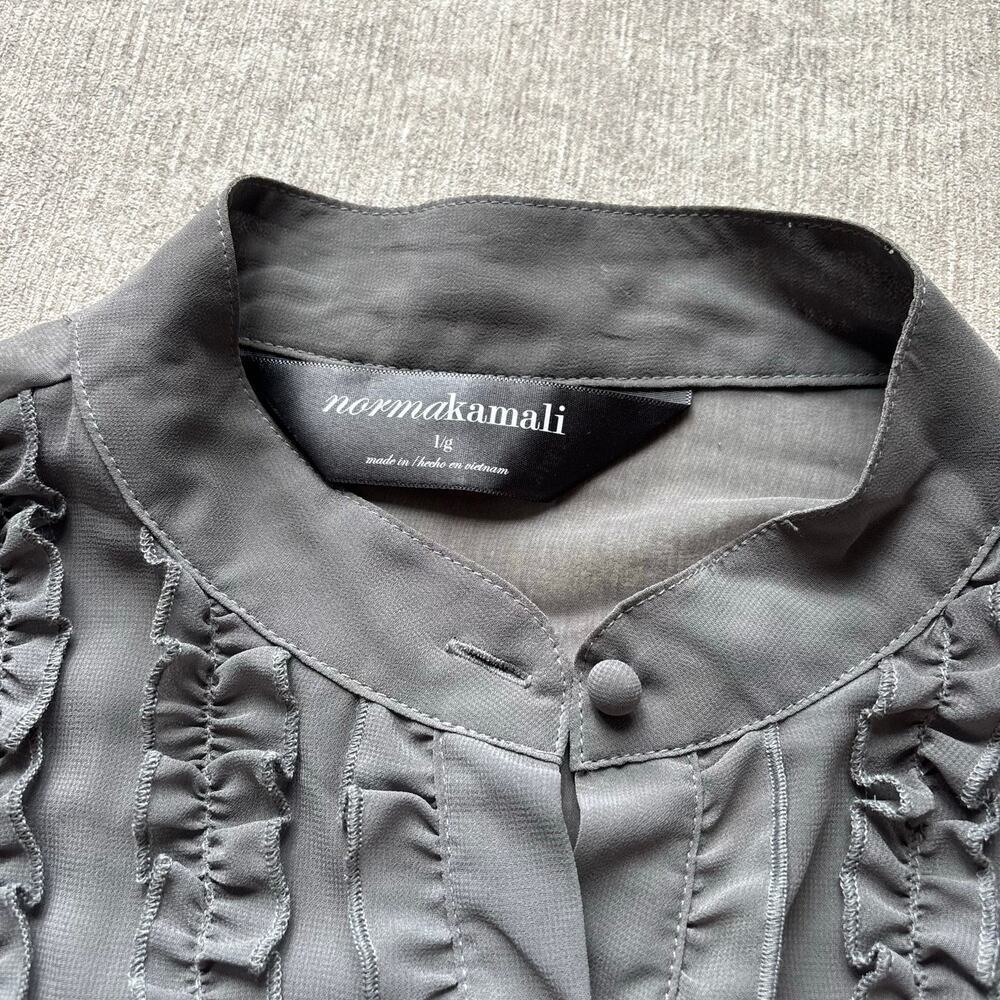 Norma Kamali Grey Blouse - Picture 2 of 5
